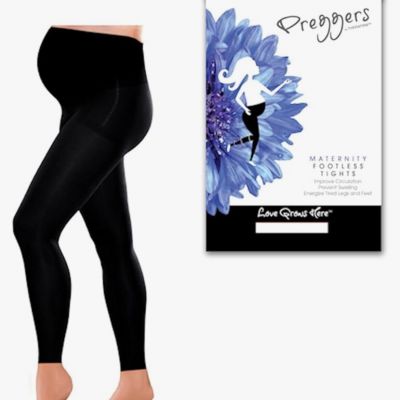 New Preggers by Therafirm Compression Pregnancy Footless Tights Sz M